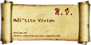 Mátits Vivien névjegykártya